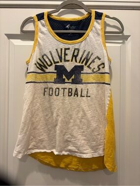 Wolverines Football Colorblock Tank Top - White/Yellow